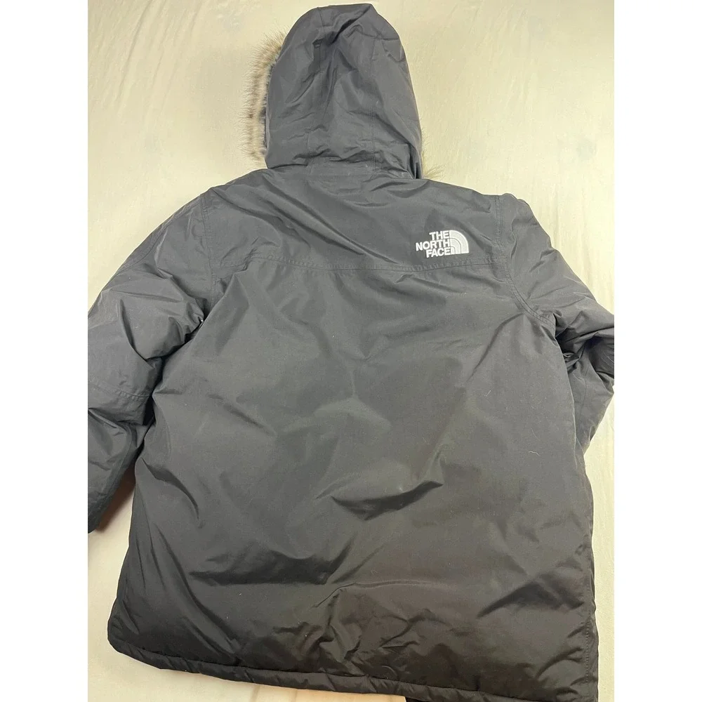 The North Face Mens McMurdo Parka Black 600-Down DryVent Fur Hood Jacket Large